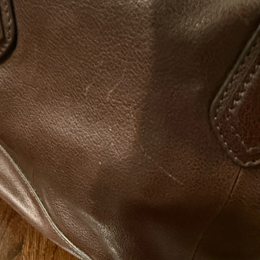 Frye Brown Leather Men's Bag Brief Case Removable Strap